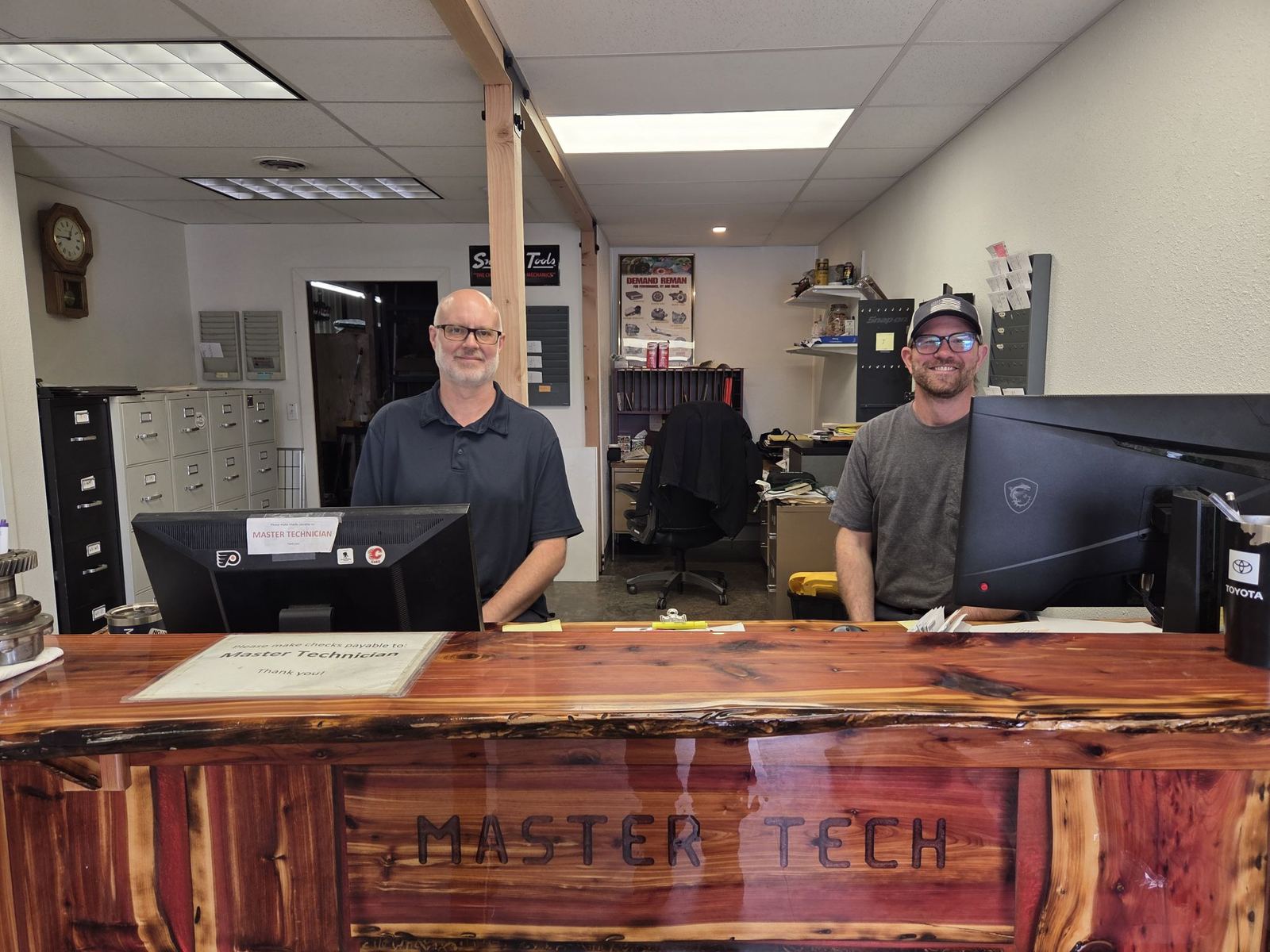 Master Technician staff at the front service counter in Missoula, MT